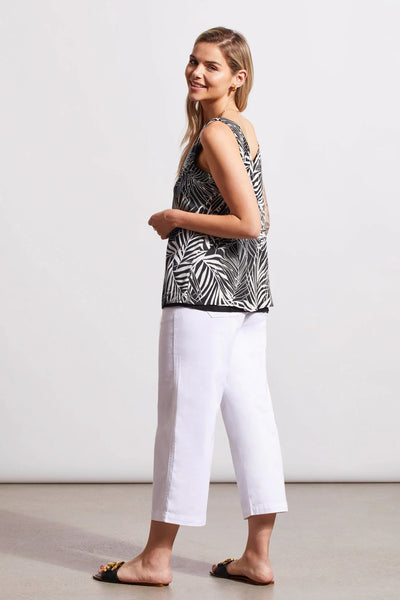 Reversible Printed/Solid Sleeveless Top. Style TR7265O-1434