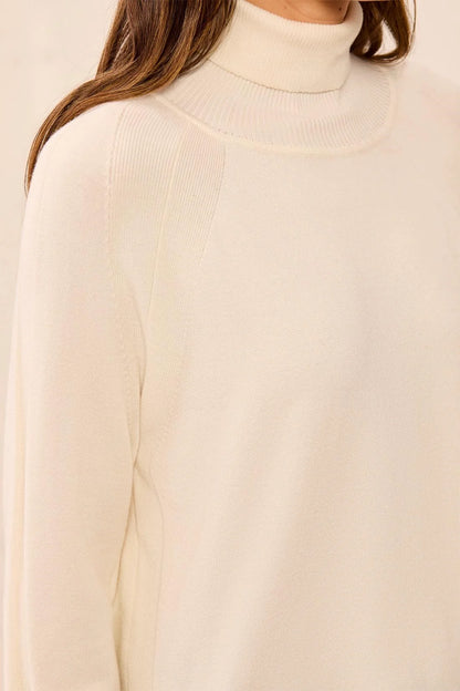 Soft Viscose Blend Long Sleeve Mock Turtleneck Sweater. Style TR3210O-8477