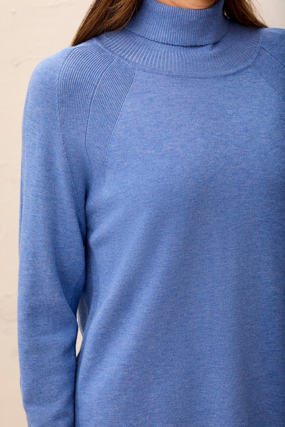 Soft Viscose Blend Long Sleeve Mock Turtleneck Sweater. Style TR3210O-8477