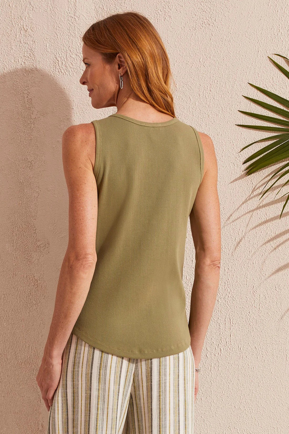 Solid Cotton Henley Tank. Style TR5361O-4926