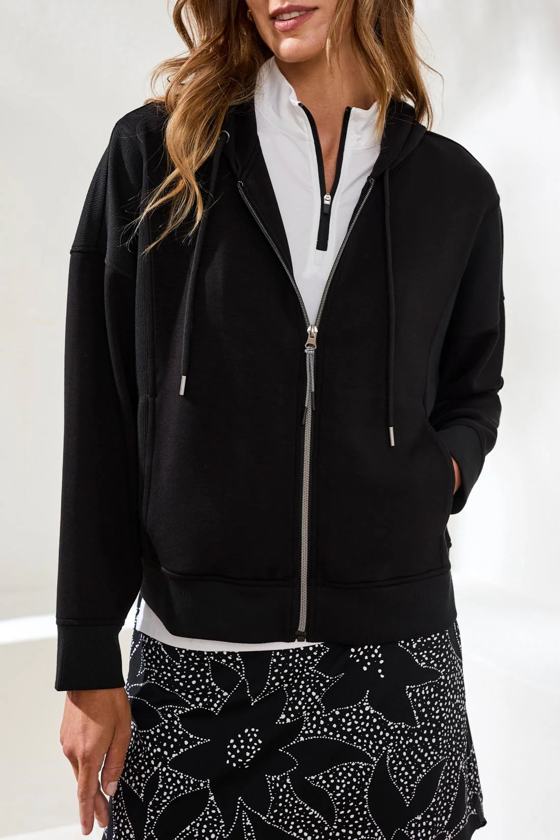Hooded Zip Up Soft Lightweight Sweater. Style TR3017O-3390