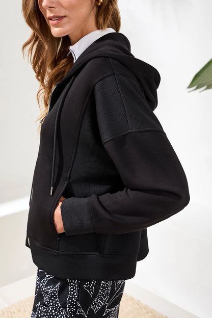 Hooded Zip Up Soft Lightweight Sweater. Style TR3017O-3390