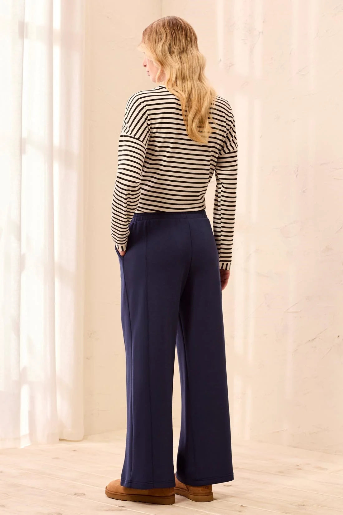 Scuba Knit Pull-On Wide Leg Joggers. Style TR3138O-3390