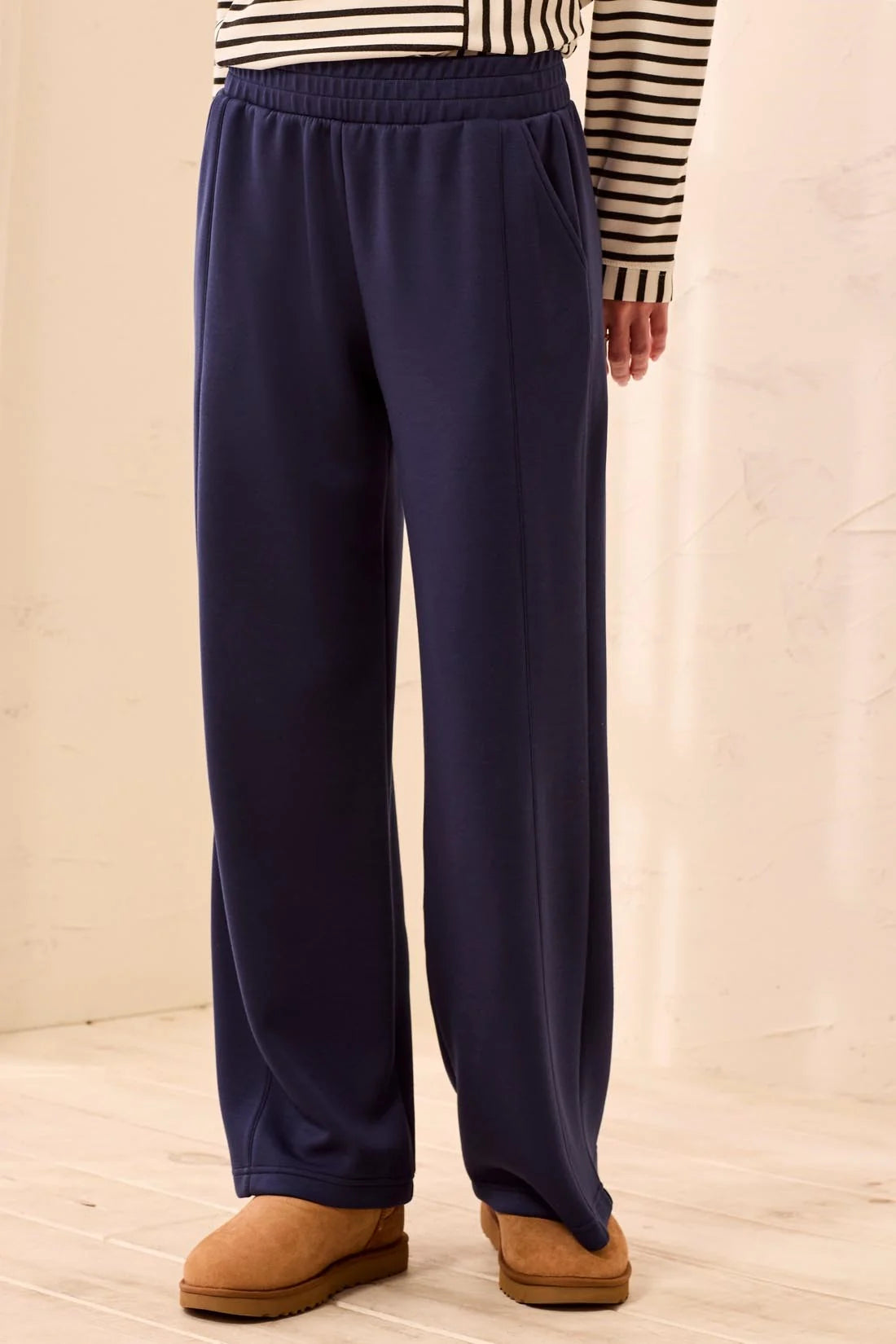 Scuba Knit Pull-On Wide Leg Joggers. Style TR3138O-3390