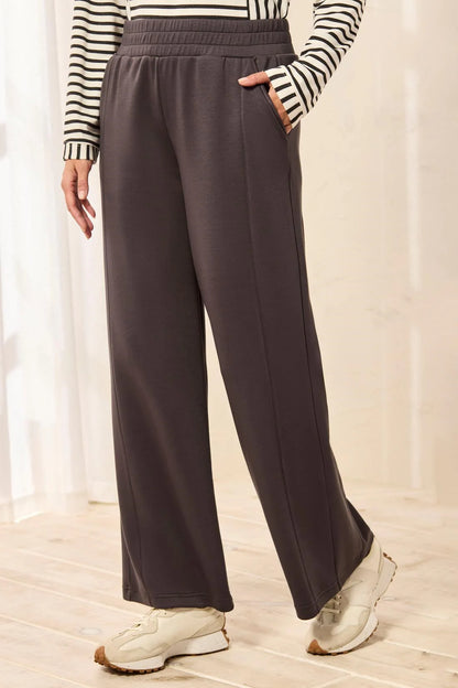 Scuba Knit Pull-On Wide Leg Joggers. Style TR3138O-3390