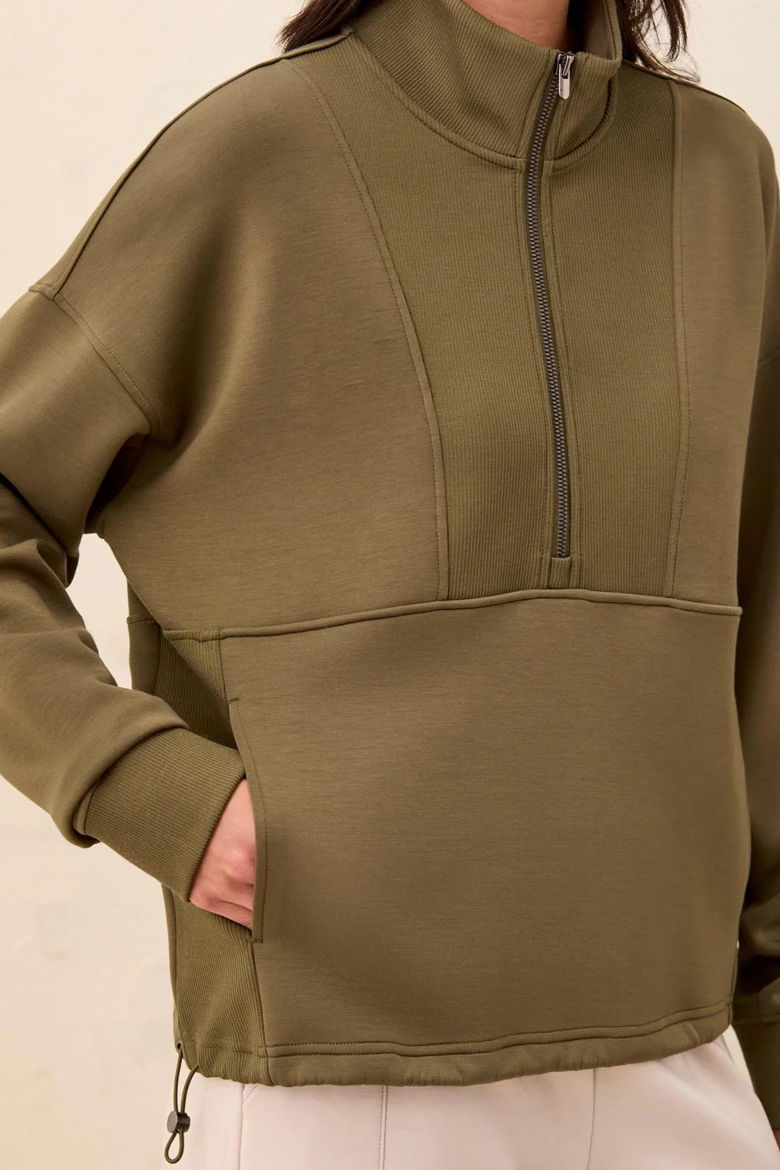 Techno Lux Quarter-Zip Funnel Neck Pullover. Style TR3188O-3390
