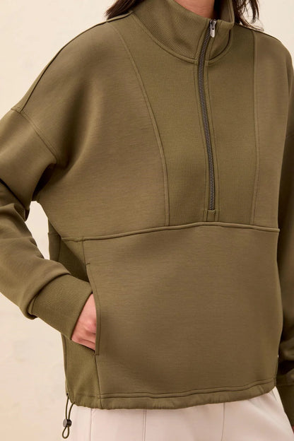 Techno Lux Quarter-Zip Funnel Neck Pullover. Style TR3188O-3390