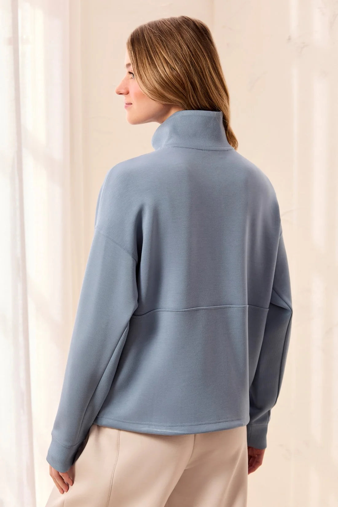 Techno Lux Quarter-Zip Funnel Neck Pullover. Style TR3188O-3390