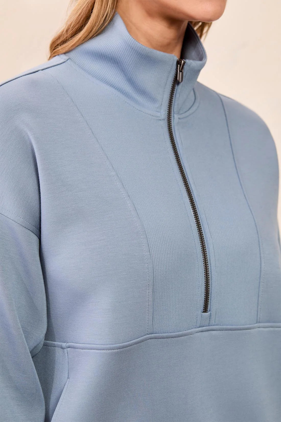 Techno Lux Quarter-Zip Funnel Neck Pullover. Style TR3188O-3390