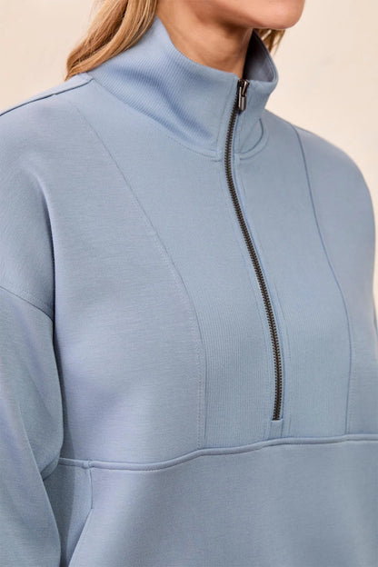 Techno Lux Quarter-Zip Funnel Neck Pullover. Style TR3188O-3390