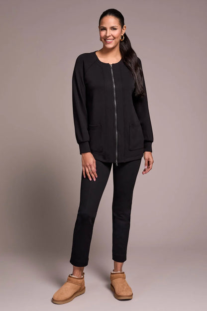 Long Sleeve 2 Way Zip Cardigan. Style TR2251O-3390