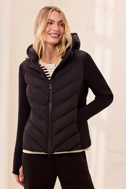 Water Repellent Hybrid Knit & Puffer Jacket. Style TR3172O-8512