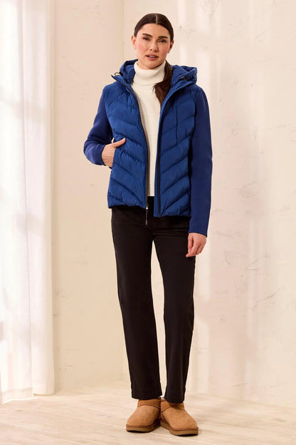 Water Repellent Hybrid Knit & Puffer Jacket. Style TR3172O-8512