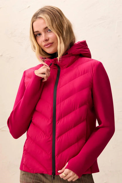 Water Repellent Hybrid Knit & Puffer Jacket. Style TR3172O-8512