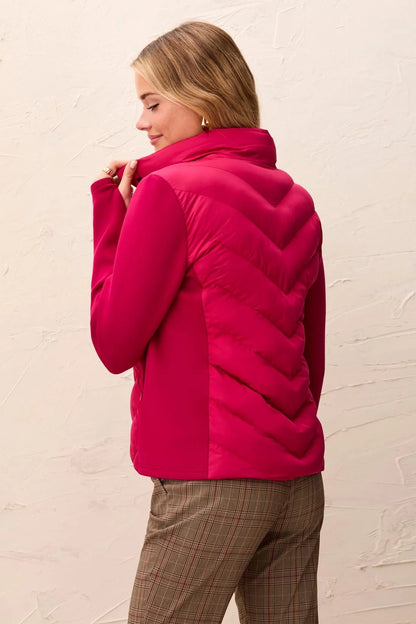 Water Repellent Hybrid Knit & Puffer Jacket. Style TR3172O-8512