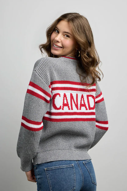 Triple Maple Leaf Knit Sweater. Style CKI5201