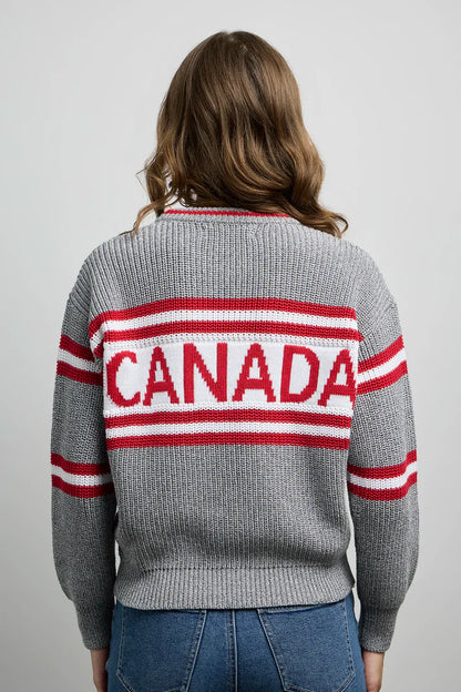 Triple Maple Leaf Knit Sweater. Style CKI5201
