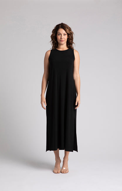 Reversible Slit Tank Black Dress. Style SI28160BLK