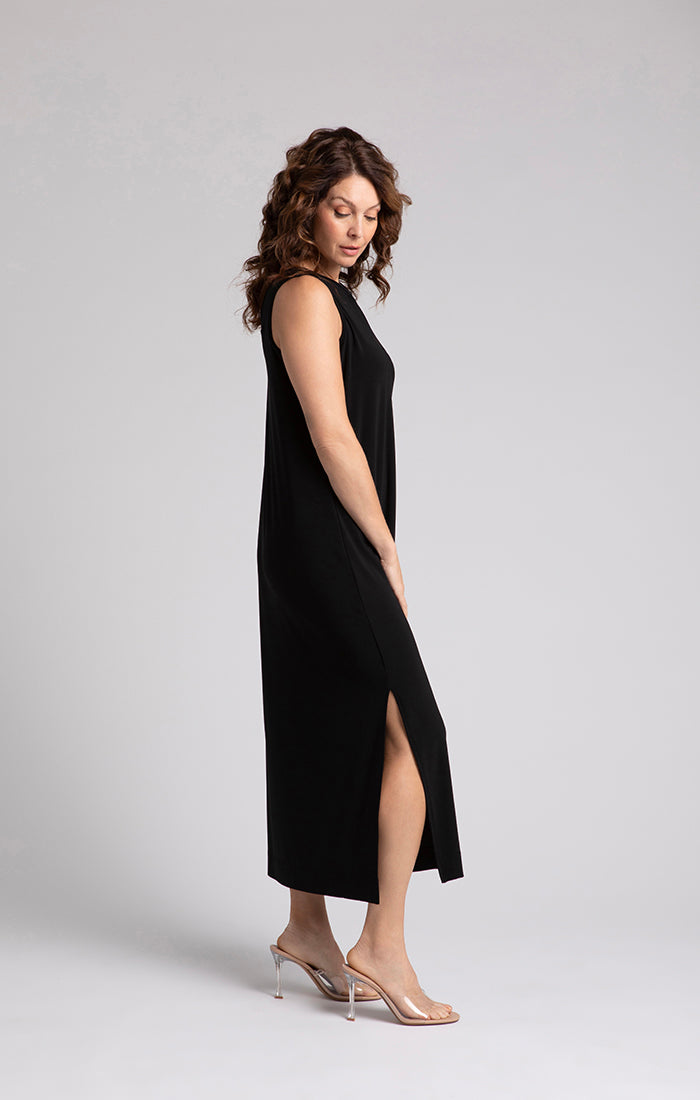 Reversible Slit Tank Black Dress. Style SI28160BLK