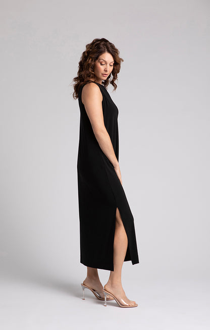 Reversible Slit Tank Black Dress. Style SI28160BLK