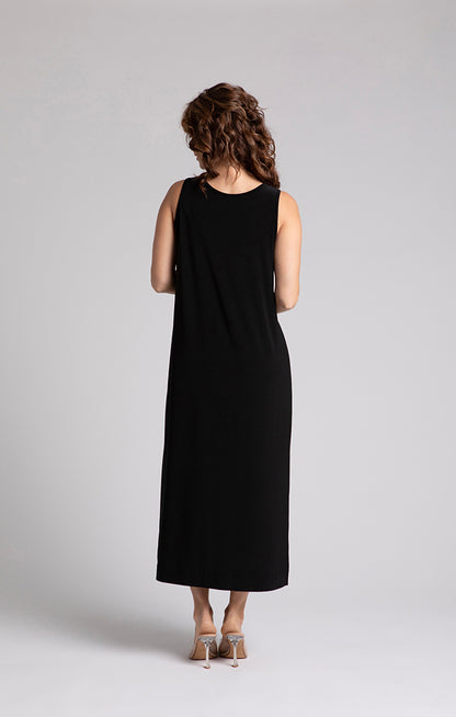 Reversible Slit Tank Black Dress. Style SI28160BLK