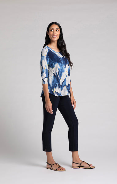 Go-To Classic 3/4 Sleeve Watery Top. Style SI22110RP-2WAT