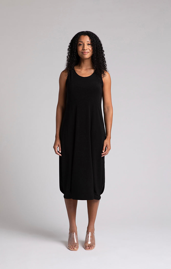 Nu Pleat Hem Tank Dress. SI28175BLK