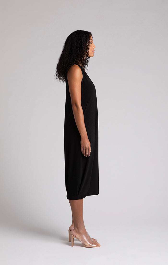 Nu Pleat Hem Tank Dress. SI28175BLK