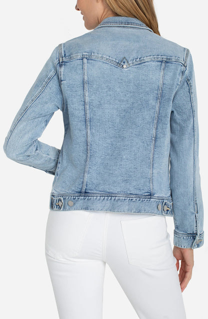 Classic Button Front Jean Jacket. Style LVLM1004CH4