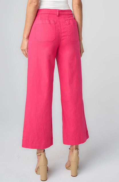 "Diva Pink" Wide Leg Cropped Pant. Style LVLM4657FS03