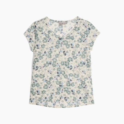 Round Neck Cap Sleeve Lightweight Top. Style RYRY611013