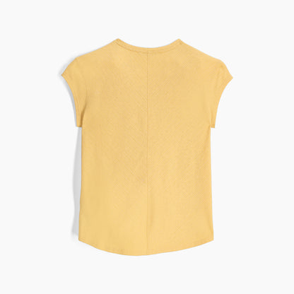 V-Neck Cap Sleeves Striped Tops. Style RYRY611031