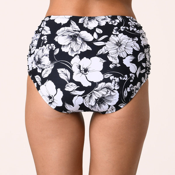 Hibiscus Side Shirred Bikini Bottom. Style JZ22061H