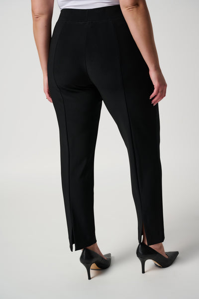 Pull On Ankle Slit Pant in Black. Style JR143105s