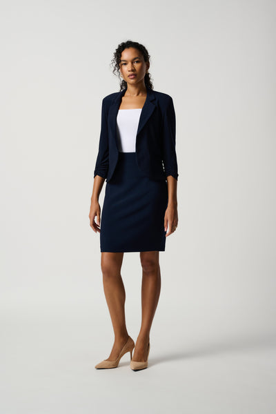 Pull On Pencil Skirt in Black or Midnight Blue. Style JR153071