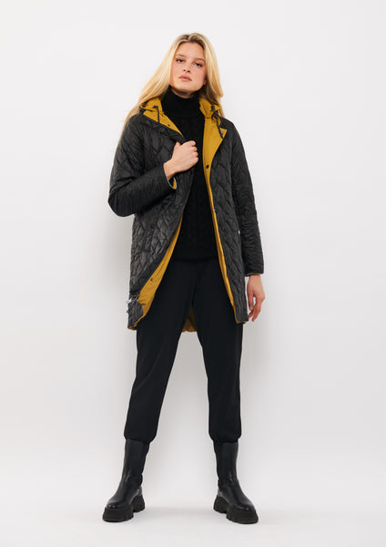 Reversible Waterproof to Quilted Outerwear in Gold or Cranberry. Style FR556