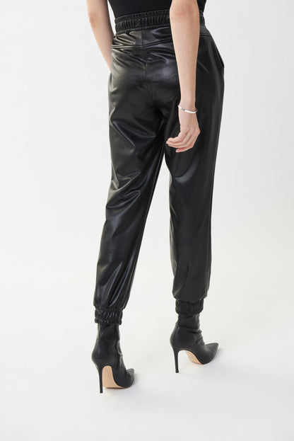 Pull On Faux Leather Pant in Black or Avocado. Style JR223166