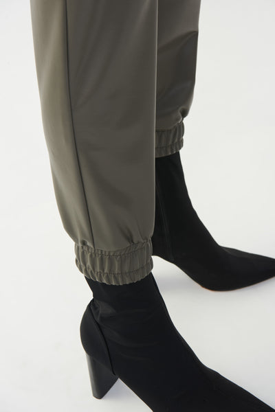 Pull On Faux Leather Pant in Black or Avocado. Style JR223166