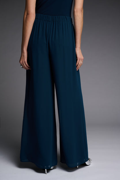 Wide Leg Sheer Overlay Pant in Multiple Colours. Style JR223751