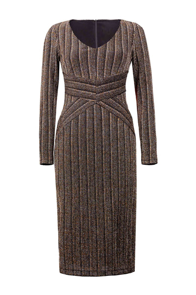 Glitter Stripe Fitted Dress. Style JR224239