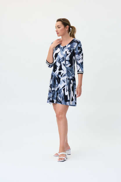 A-Line Patterned Stretch Dress. Style JR231112