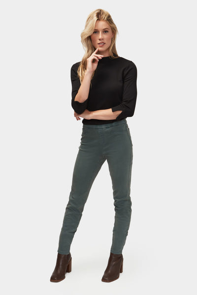 Euro Twill Pull On Jean in Silver Pine or Olive. Style FD2858511