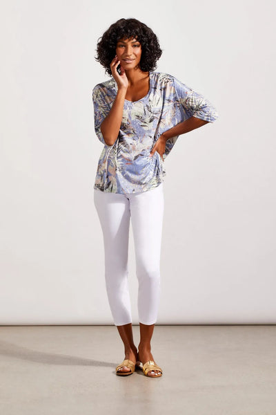 Printed Burnout Knit Top. Style TR7830O-4784
