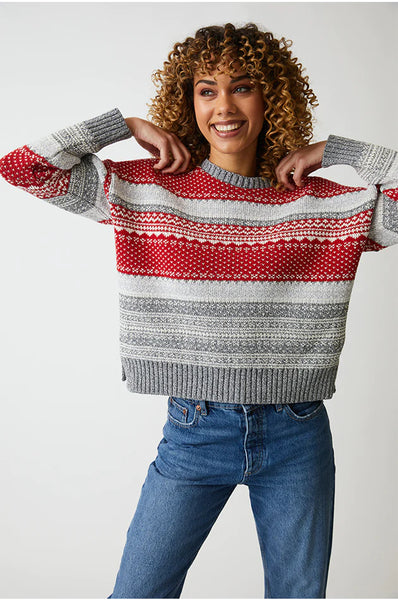 Brighton Fairisle Crew Neck Sweater. Style PH85169