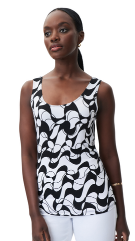 Abstract Print Sleeveless Tank. Style JR232271