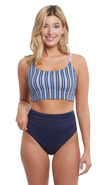 High Waisted Bikini Bottoms in Navy or Black. Style TR1018O-3561