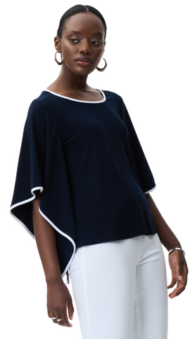 Bell Sleeve Contrast Trim Top. Style JR231146