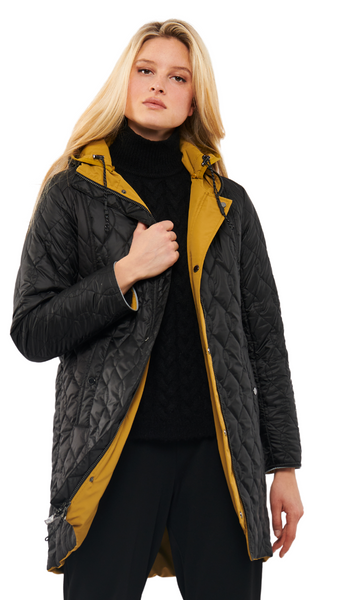 Reversible Waterproof to Quilted Outerwear in Gold or Cranberry. Style FR556