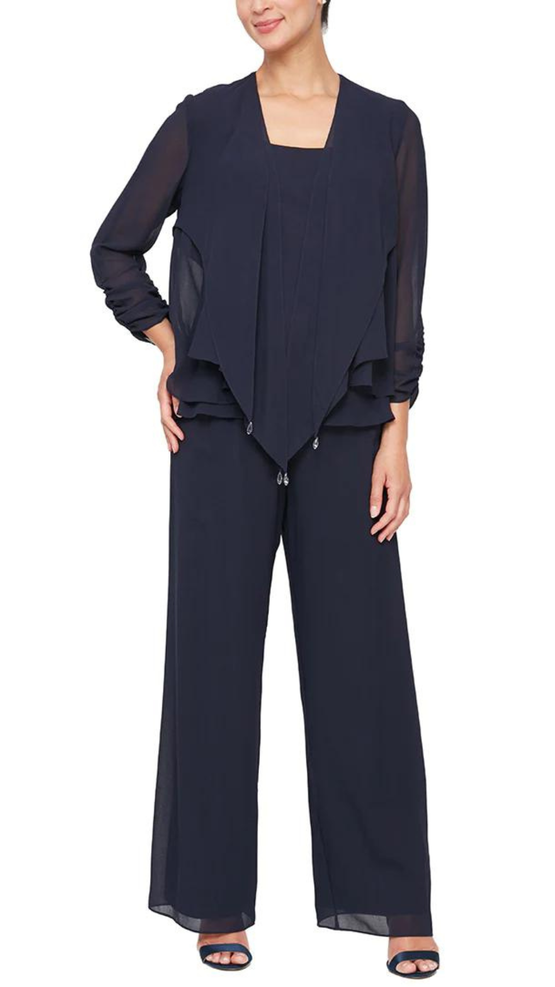 Three-Piece Chiffon Pant Suit. Style ALE8192007