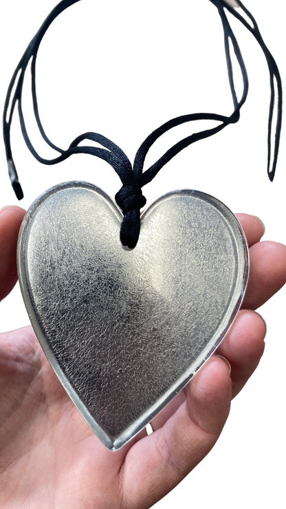 Colourful Collection - Large Silver Heart Necklace. Style 5060203S000Q00